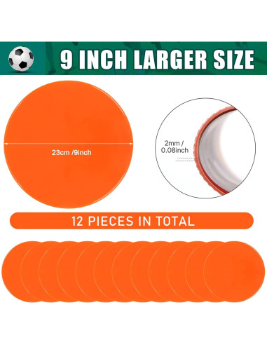 Marcadores de Spot de Goma SIFENYU 23cm Antideslizantes 12pcs