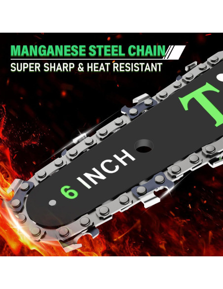 Mini Motosierra Tietoc 6" Inalámbrica con 2 Baterías