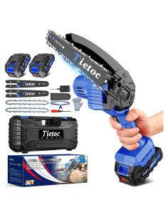 Motosierra Mini Tietoc 15 cm Inalámbrica con 2 Baterías
