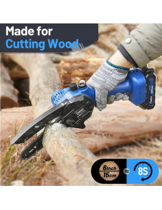 Motosierra Mini Tietoc 15 cm Inalámbrica con 2 Baterías 2