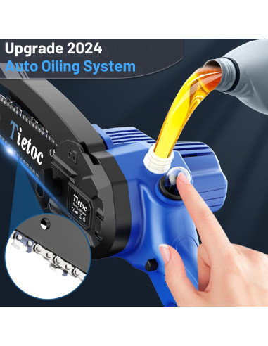 Motosierra Mini Tietoc 15 cm Inalámbrica con 2 Baterías