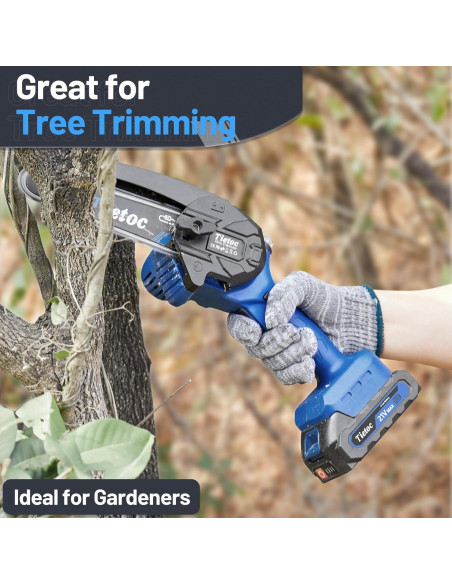 Motosierra Mini Tietoc 15 cm Inalámbrica con 2 Baterías