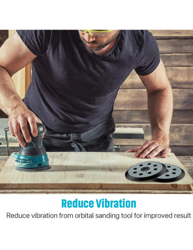 2 Piezas Almohadilla Lijado 12.7 cm Gancho y Bucle Mudder