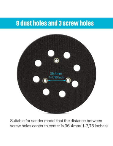 2 Piezas Almohadilla Lijado 12.7 cm Gancho y Bucle Mudder