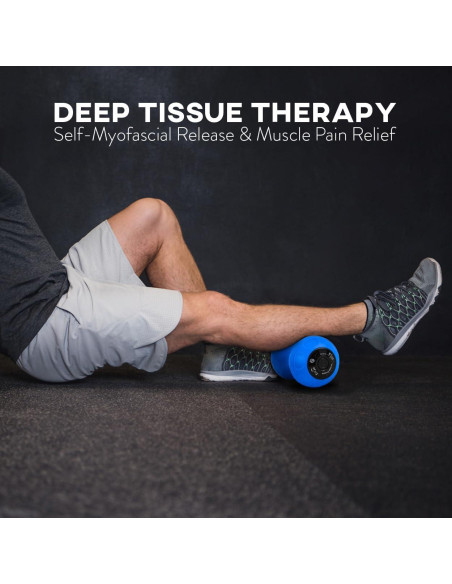Bola de Masaje Vibrante Rolling With It - Terapia Miofascial Azul