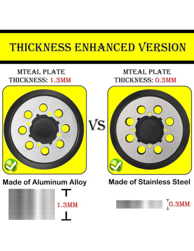 Almohadilla de Lijadora Orbital DeWalt 5" Aluminio 2 Pzas