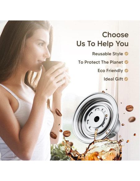 Adaptador de cápsulas reutilizables V,ertuo para Nespresso GCA1