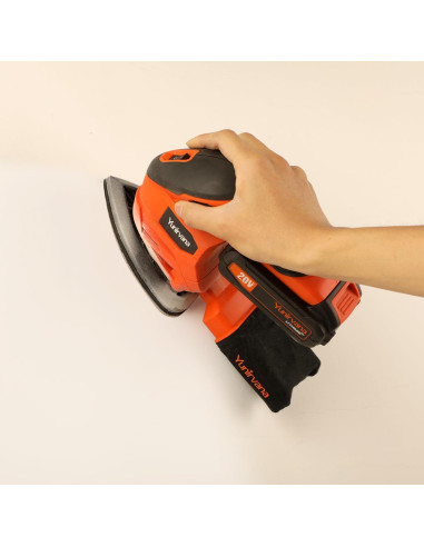 Lijadora Inalámbrica Yunirvana 20V 1.3Ah con 20 Papeles de Lija