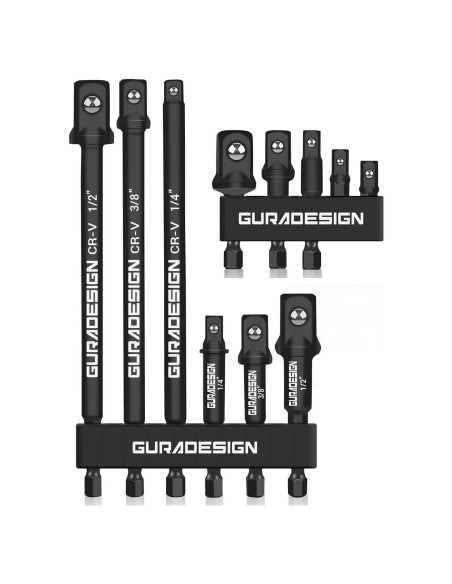 Juego de Adaptadores de Enchufe GURADESIGN 11 Piezas Hexagonal