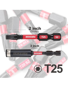 Juego de Puntas Torx T25 50 Piezas 5,08 cm GEINXURN 2