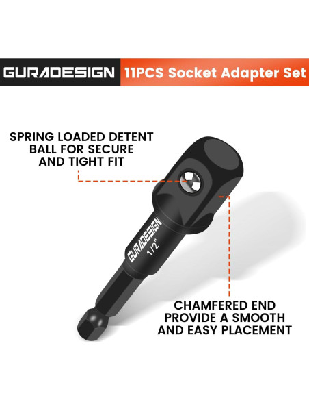 Juego de Adaptadores de Enchufe GURADESIGN 11 Piezas Hexagonal