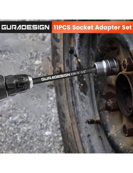 Juego de Adaptadores de Enchufe GURADESIGN 11 Piezas Hexagonal