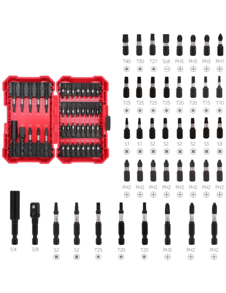 Juego de 42 Piezas de Puntas de Destornillador Amazon Basics