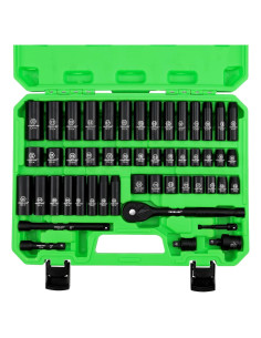 Juego de Enchufes de Impacto SWANLAKE 50 Piezas 3/8" Drive