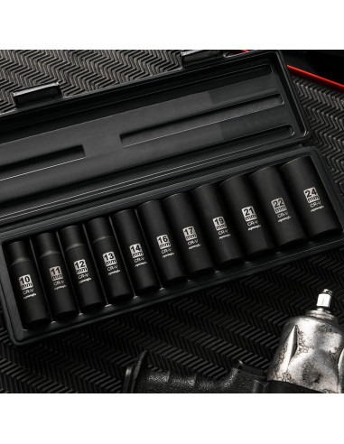 Conjunto de Enchufes de Impacto Profundo EPAuto 11 Piezas 10-24 mm