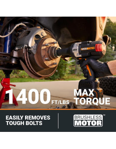 Llave de Impacto Inalámbrica WORX Nitro 20V 1400 Nm Compacta 2