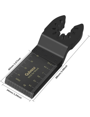 100 Cuchillas Oscilantes Gulrear para Multiherramienta 8,79cm