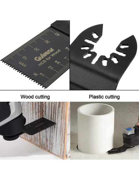 100 Cuchillas Oscilantes Gulrear para Multiherramienta 8,79cm