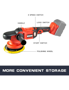 Pulidora Orbital Inalámbrica IRONFIST 6" 750-6800RPM 2