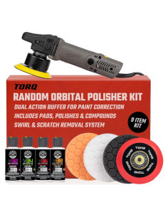 Pulidora Orbital Chemical Guys TORQX 700W 8mm - Kit 9 Piezas