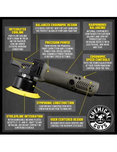 Pulidora Orbital Chemical Guys TORQX 700W 8mm - Kit 9 Piezas 2