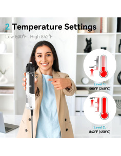 Pistola de Calor Mini Deli 350W Doble Temperatura 260-450C 2