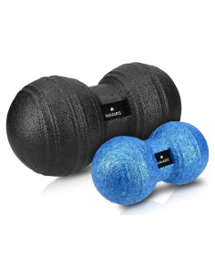 Bolas de Fascia Dúo Navaris - 2 Tamaños - Cacahuate - Negro/Azul