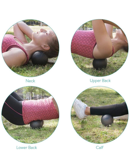 Bolas de Fascia Dúo Navaris - 2 Tamaños - Cacahuate - Negro/Azul