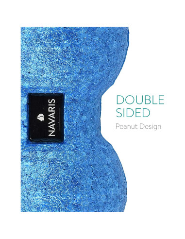 Bolas de Fascia Dúo Navaris - 2 Tamaños - Cacahuate - Negro/Azul