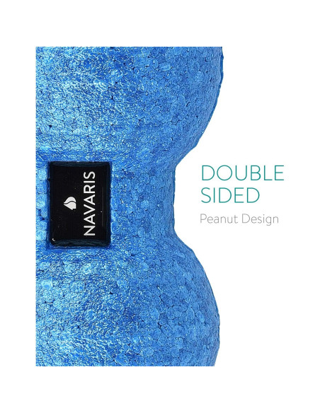 Bolas de Fascia Dúo Navaris - 2 Tamaños - Cacahuate - Negro/Azul