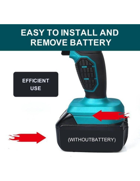 Pistola de Calor Inalámbrica Edtran 18V 350W 3 Boquillas