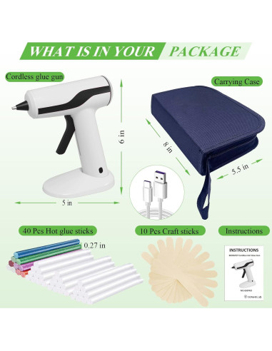 Pistola de Pegamento Caliente Inalámbrica MONVICT 2200mAh