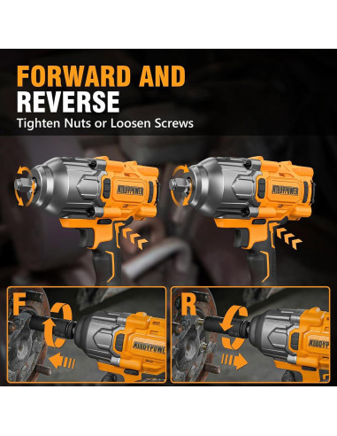 Llave de Impacto Inalámbrica ALLOYPOWER 2000N 2000N.m 3 Modos