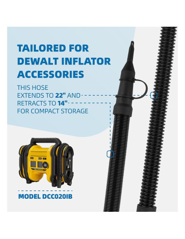 Manguera de Inflador de Aire DeWalt N582637 55.88 cm