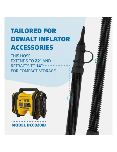 Manguera de Inflador de Aire DeWalt N582637 55.88 cm