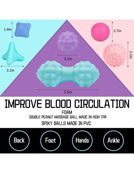 Set de 6 Pelotas de Masaje LITLUCIS para Alivio Muscular