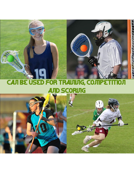 Vinsot 9 Pelotas de Lacrosse de Caucho para Entrenamiento