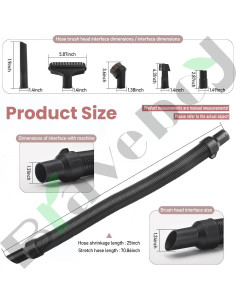 Conjunto de Manguera de Reemplazo Braveboy 5140128-68 para Aspiradora D-eWalt 2