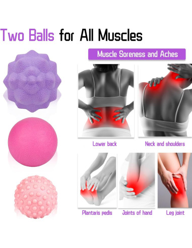 Set de 6 Pelotas de Masaje LITLUCIS para Alivio Muscular