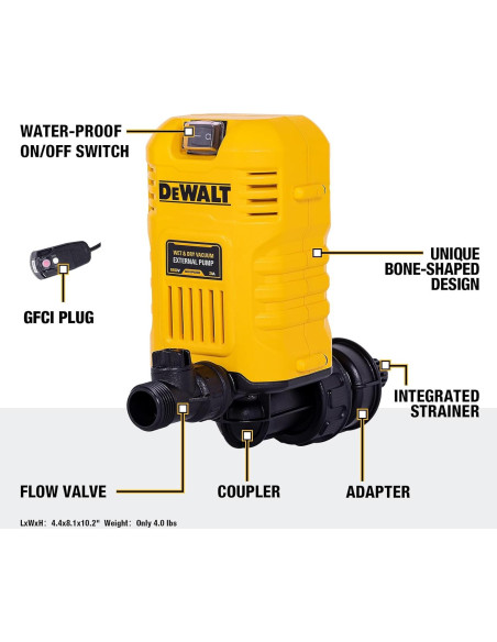Bomba Externa DEWALT DXVPA101 para Aspiradora 350W 41.64L/min