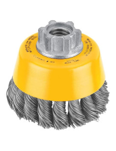 Cepillo de copa trenzado DeWalt DW4910 3" Acero al carbono
