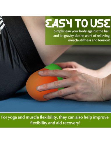 Vinsot 9 Pelotas de Lacrosse de Caucho para Entrenamiento