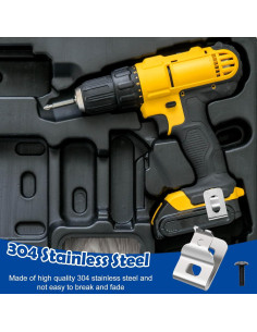 10 Clips de Cinturón Dewalt N268241 Acero Inoxidable 304 2