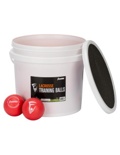 Cubeta con 20 Balones de Lacrosse Suaves Franklin Sports