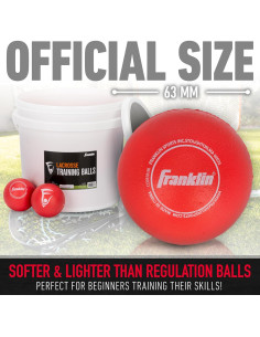 Cubeta con 20 Balones de Lacrosse Suaves Franklin Sports 2