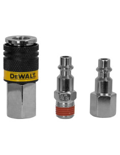 Kit Acoplador Industrial DeWALT 1/4" NPT 3 Piezas
