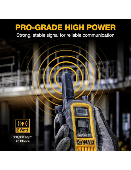 Walkie Talkies DEWALT DXFRS800 2W Resistente IP67 Paquete 6