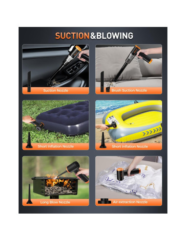 Aspiradora de Coche Aokway M8 20000PA Portátil 4 en 1