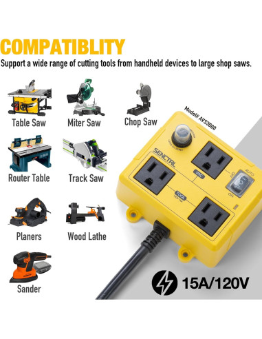 Interruptor de Vacío Automático SENCTRL AVS3000 para Herramientas Eléctricas
