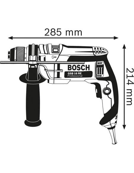 Taladro de Impacto Bosch GSB 16 RE 230V 701W Vel. Variable